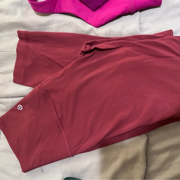 Lululemon Athletica Align Crop 21" Red Leggings - Picture 2 of 3